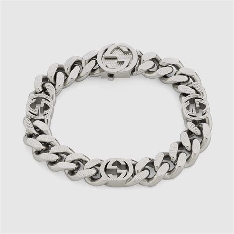 Gucci Interlocking bracelet in palladium metal 